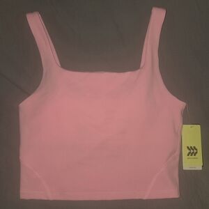 💗 NWT ALL IN MOTION Baby Pink Cropped Tank Top size Medium